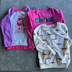 Girls long sleeved sweaters bundle
